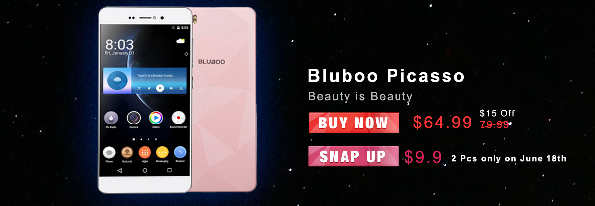 BLUBOO Xfire 2 3G WCDMA Smartphone Android 5.1 OS MTK6580 Quad Core 5.0  IPS Screen 1GB RAM 8GB ROM 2MP 5MP Dual Cameras Fingerprint Touch ID 8 Customized Themes Power-saving Mode Awakened Gestures