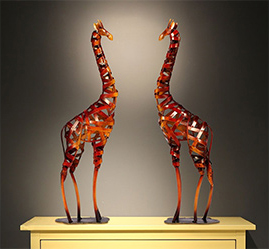 TOOARTS Metal Sculpture Iron braided Giraffe Home Furnishing Articles Handicrafts&nbsp;