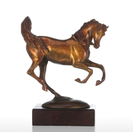 Rushing Horse Tooarts Handmade Bronze Sculpture Modern Art Home Decor