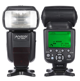 Andoer AD-980II-i-TTL-HSS 1/8000 s Master Slave GN58 Blitz Speedlite für Nikon D7200 Kamera