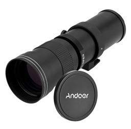 Andoer 420-800mm F/8.3-16 HD Super Telephoto Manual Zoom Lens