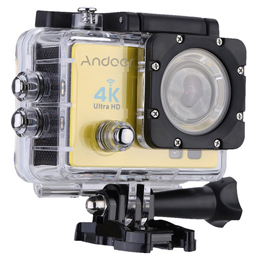 Andoer Q3H 1080p Wifi Cam FPV Video Ausgang 16MP Action Kamera 170° Weitwinkel-Objektiv gelb