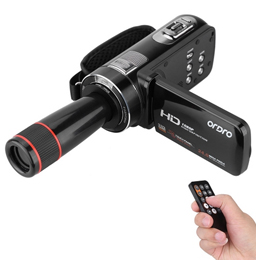 ORDRO HDV-Z8 HD de vídeo digital videocámara de la leva 16 de pantalla táctil con zoom × 12 × lente