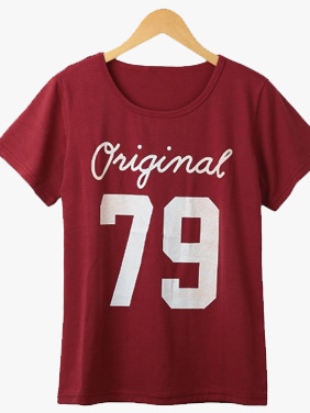 Number Letter Print Tee