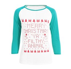 Christmas Print T-Shirt for Women