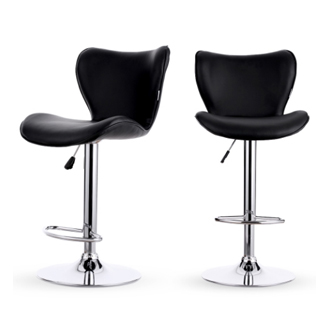 iKayaa 2PCS/Set Swivel Bar Stool Chairs