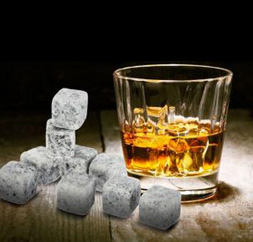9pcs 18mm Whisky Ice Stones Drinks Cooler Cubes Beer Rocks Granite with Pouch