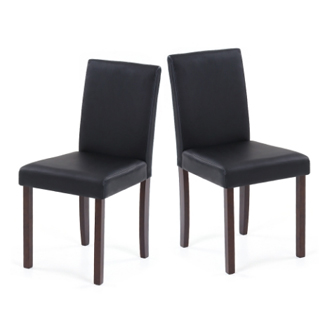 iKayaa 2PCS/Set of 2 Modern Faux Leather Dining Chairs 