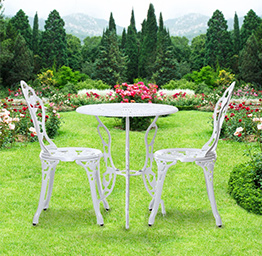 iKayaa 3PCS Outdoor Patio Garden Table &amp; Chairs Set