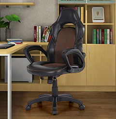 IKAYAA Fashion PU Leather Racing Style Office Chair