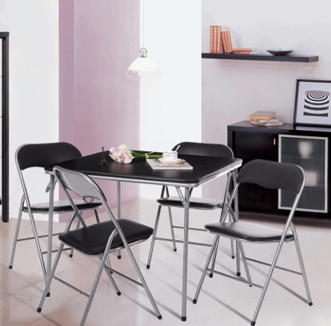 iKayaa 5PCS Kitchen Dining Table Chair Set