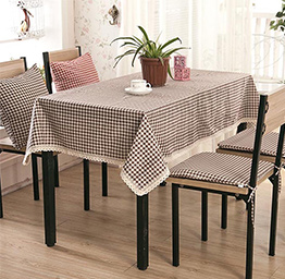 Cotton &amp; Linen Table Cloth Dust-proof Table Cover 