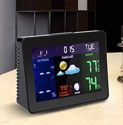 Multi-functional Digital Wireless Weather Station Clock Alarm