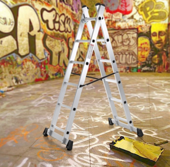 iKayaa 4 in 1 DIY Step Ladder Scaffolding