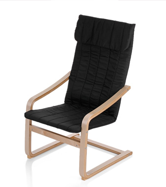 iKayaa Wooden Reclining Bentwood Chair