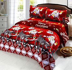 Christmas Gift Santa Claus 3D Printed Bedding Set