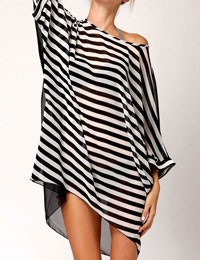 Striped Beach Cover Up