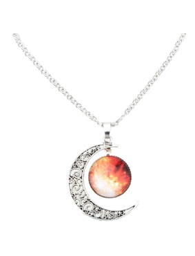 Hollow Moon Crescent Necklace