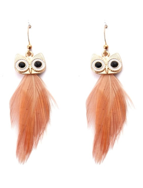 Owl Feather Earrings