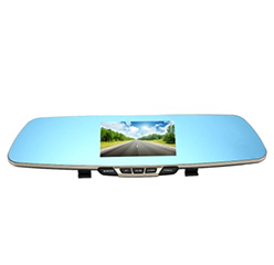 1080P HD Blue Rearview Mirror Car Video Recorder DVR