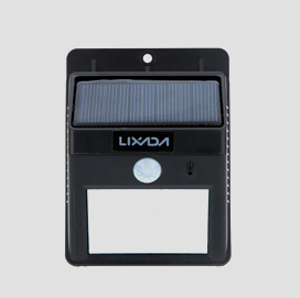 Rechargeable Solar Power PIR Motion &amp; Light Sensor Wall Light Lamp