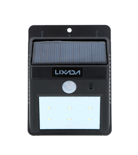 Solar Power PIR Motion &amp; Light Sensor Wall Light Lamp