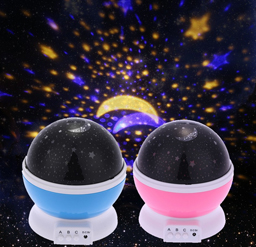 360 Degree Multi-colored LED Starry Sky Rotating Night Light