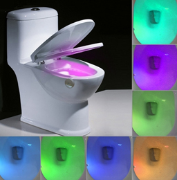 LED Photosensitive Sensor Toilet Seat Lamp