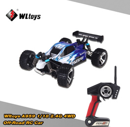 Wltoys A959 1/18 1:18 2.4G 4WD Off-Road Buggy RC Car RTR 