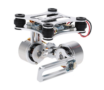 Silver CNC FPV Quadcopter BGC 2 Axis Brushless Gimbal