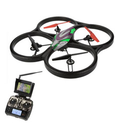 WLtoys V666 5.8G FPV 6 Axis 4CH RC Big Quadcopter UFO With 2.0MP HD Camera and Monitor RTF