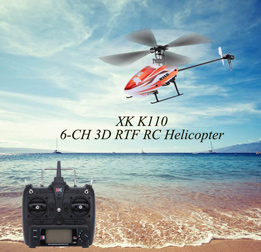 XK Blast K110 6CH 3D Brushless RC Helicopter - RTF