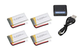 4 in 1 Charger Set with 4pcs 3.7V 1200mAh Li-po Battery 