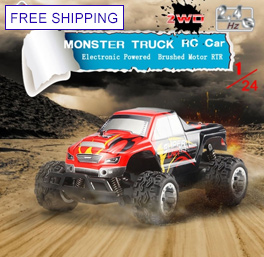 WLtoys L343 1/24 2.4G Electric Brushed 2WD RTR RC Monster Truck 
