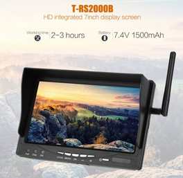 T-RS2000B 5.8G 32CH 7" LCD FPV Monitor With Built-in Battery