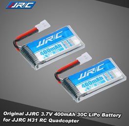 2pcs JJRC 3.7V 400mAh 30C LiPo Battery for JJRC H31 GoolRC T6