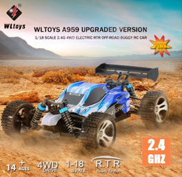 Wltoys A959 Upgraded Version 1/18 RTR Off-Road Buggy RC Car 