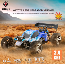 Wltoys A959 Upgraded Version 1/18 RTR Off-Road Buggy RC Car