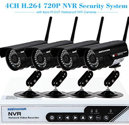 szsinocam 4CH HD 720P H.264 NVR Kit with 4pcs IP Camera 36IR LEDs