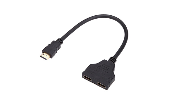 1080P HDMI Male to 2 Female Port 1 In 2 Out Splitter Cable Adapter Converter