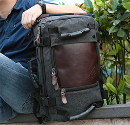  Multifunction Canvas Men's Laptop Backpack