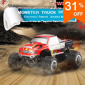 Original WLtoys L343 1/24 2.4G Electric Brushed 2WD RTR RC Monster Truck