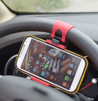 Portable Elastic Car Steering Wheel Phone Holder 