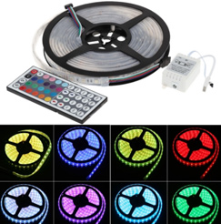 Waterproof 5050 5M 300 RGB LED Strip Light with Remote Controller