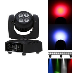 80W RGBW 15 / 21 Channel Moving Head LED Stage Lamp