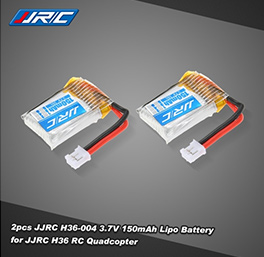2pcs Original JJRC H36-004 3.7V 150mAh 30C Lipo Battery for JJRC H36