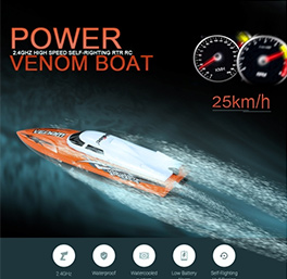 UdiR/C

UDI001 VENOM 2.4GHz 25km/h High Speed Self-righting RTR RC Racing Boat